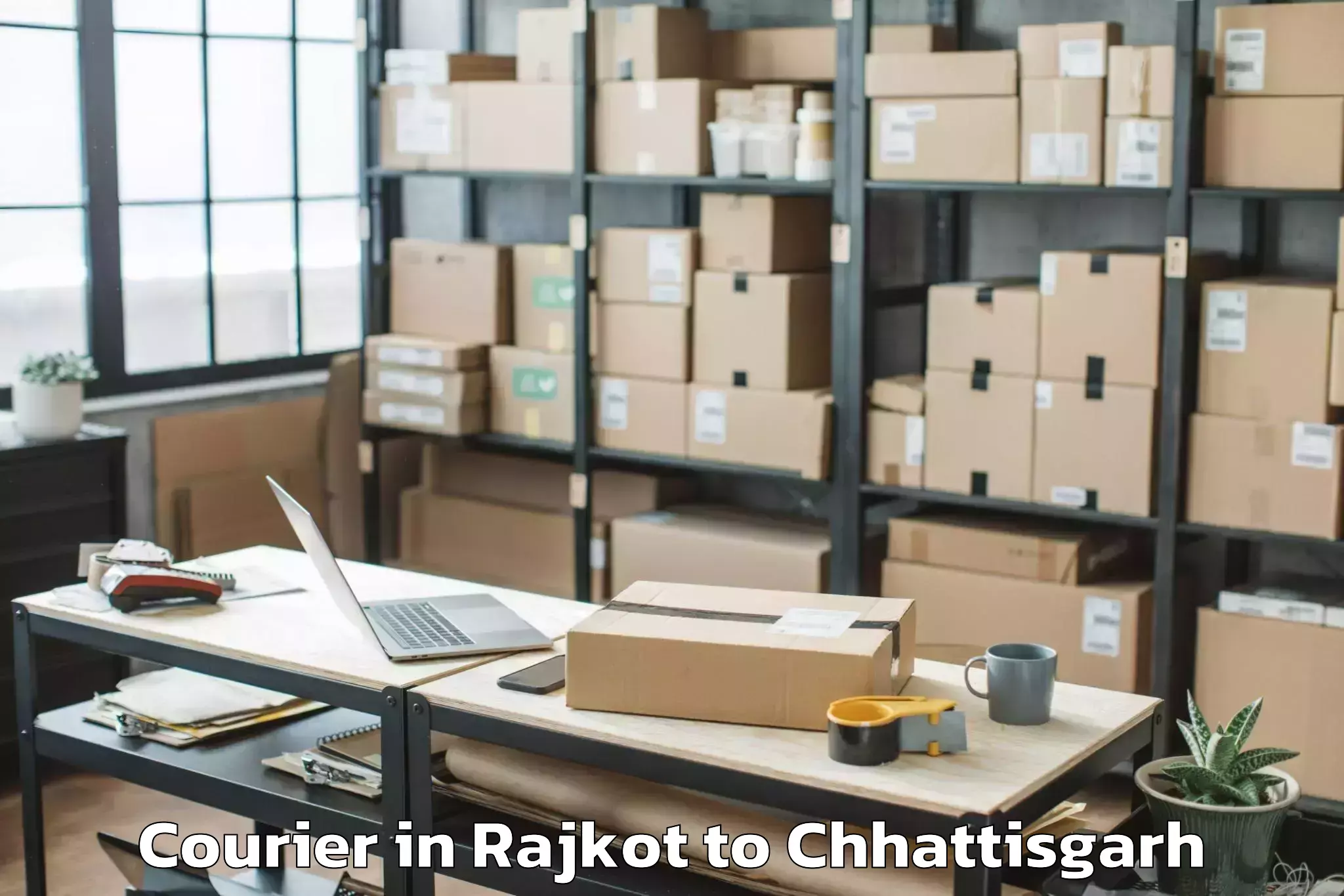 Quality Rajkot to Jagdalpur Airport Jgb Courier